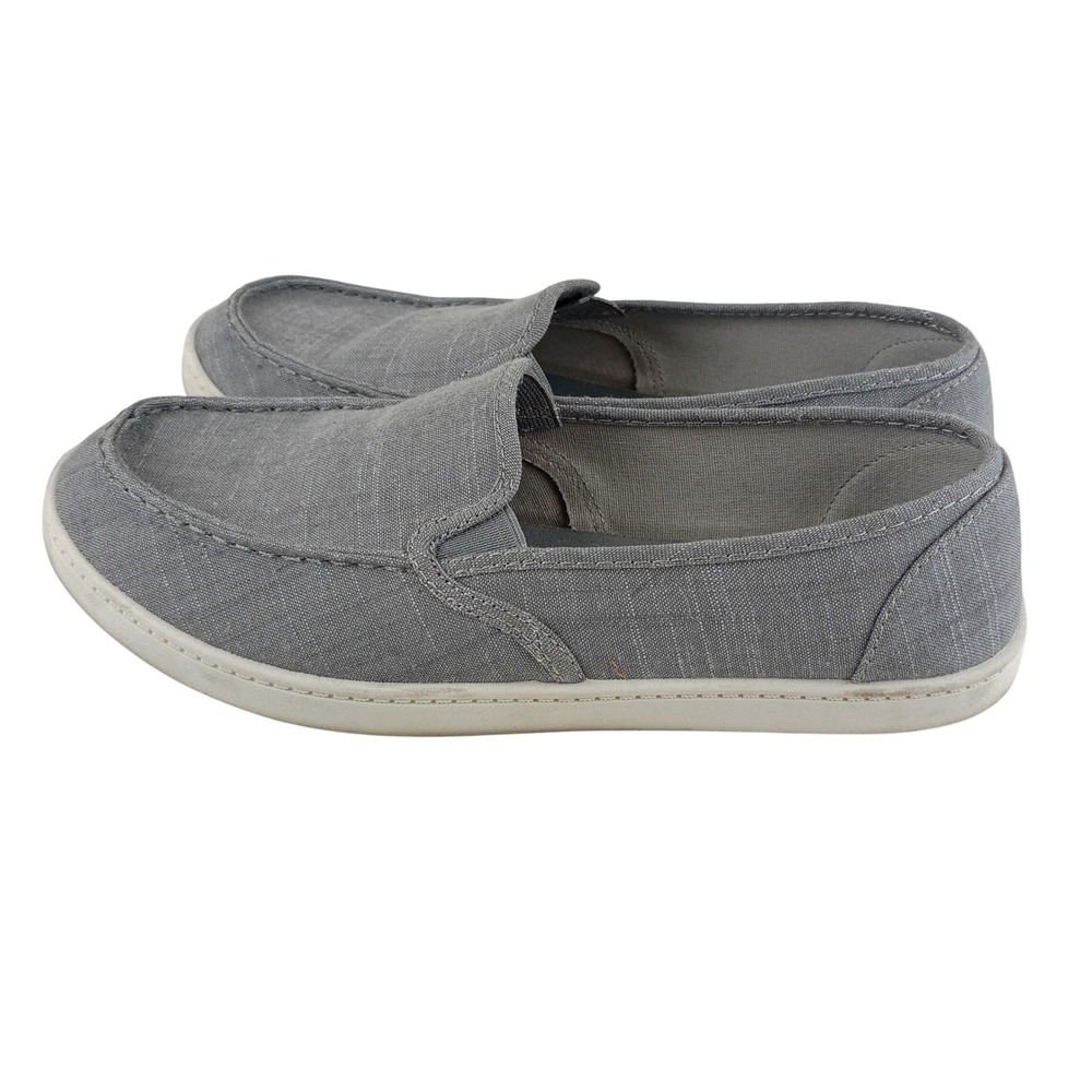 Time and Tru Womens Grey Slip On Loafers Memory Foam Flats Size 9.5